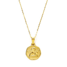 Load image into Gallery viewer, koragarro gold necklace angel protection pendant Angela