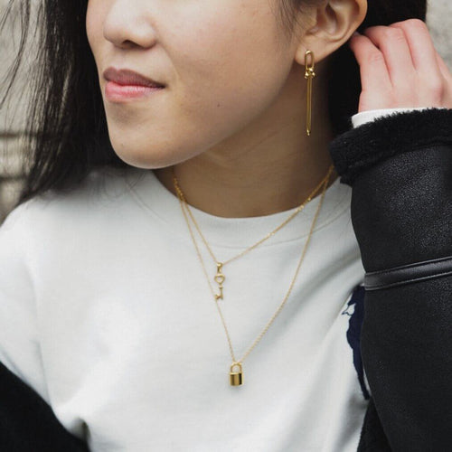 koragarro gold love key necklace Cora