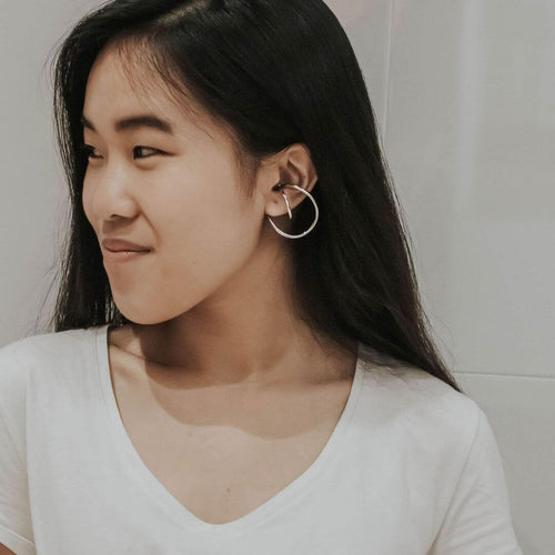 koragarro silver ear cuff no piercing earrings Blair 