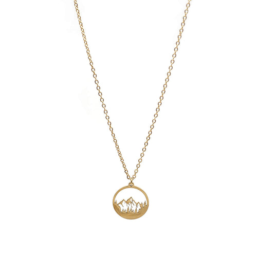 Kora Garro jewelry nature inspired jewelry montain necklace openwork necklace gold necklace Riley