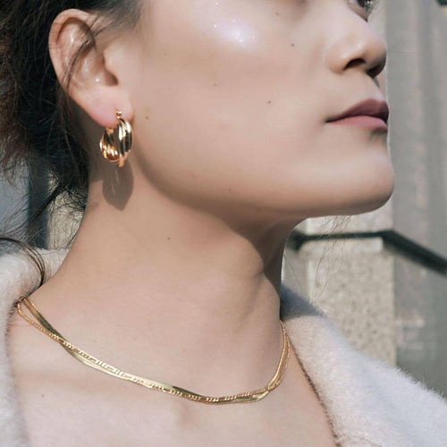 kora garro figaro chain necklace 2mm slim choker Eden