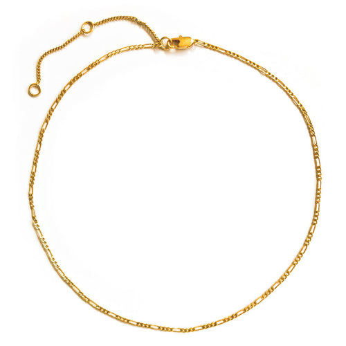 kora garro figaro chain necklace 2mm slim choker Eden