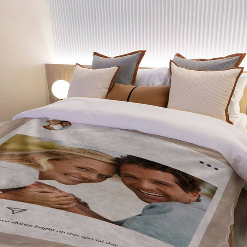 koragarro Instagram post photo blanket, personalized anniversary boyfriend, girlfriend gift idea