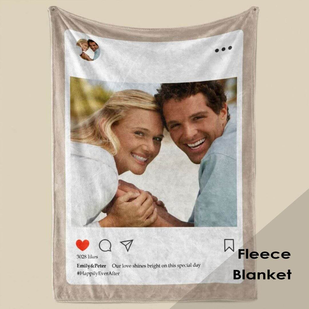 Instagram Post Personalized Blanket