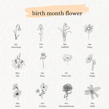 Load image into Gallery viewer, BIRTHSTONE BIRTH FLOWER NECKLACE
