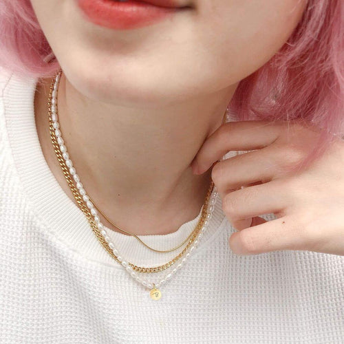 koragarro custom pearl necklace personalized name choker 