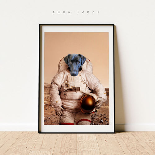 Funny Pet Portrait From Photo - Astronaut Pet