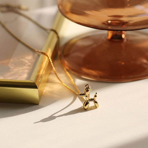 koragarro cute necklace gold necklace Balloon dog