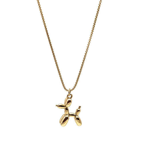 koragarro cute necklace gold necklace Balloon dog