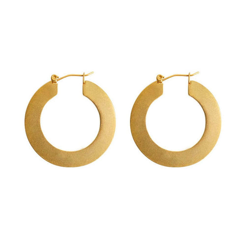koragarro flat gold hoops chunky hoops Morgan