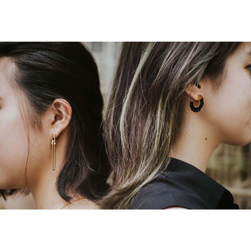 koragarro jewelry U chain link earring gold earring Ellie