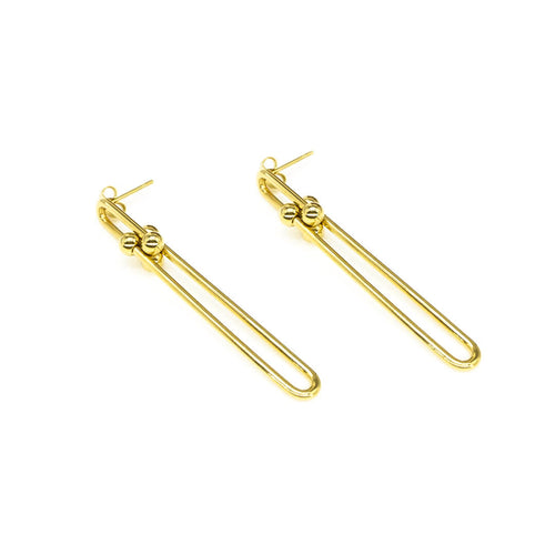 koragarro jewelry U chain link earring gold earring Ellie