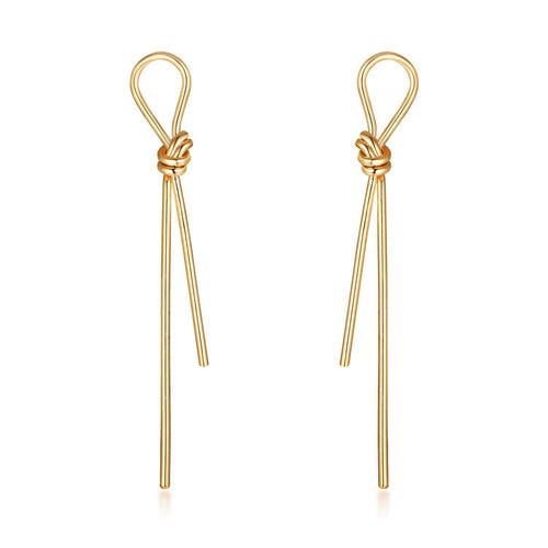 kora garro jewelry gold drop earring knot Sacha