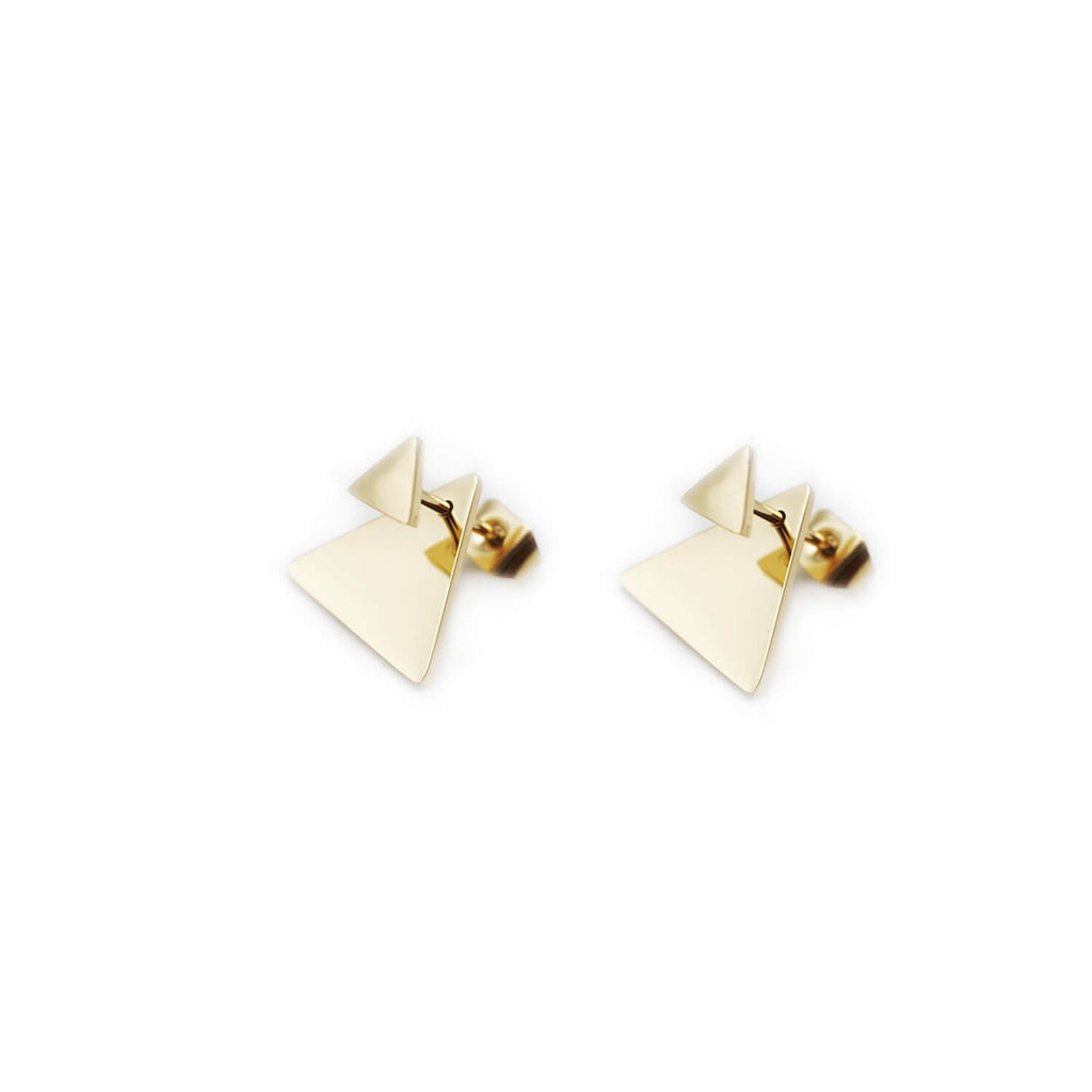 kora garro jewelry gold ear jacket Luca-triangle
