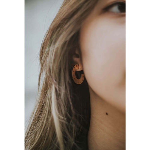 kora garro jewelry gold flat hoop earrings Rebecca