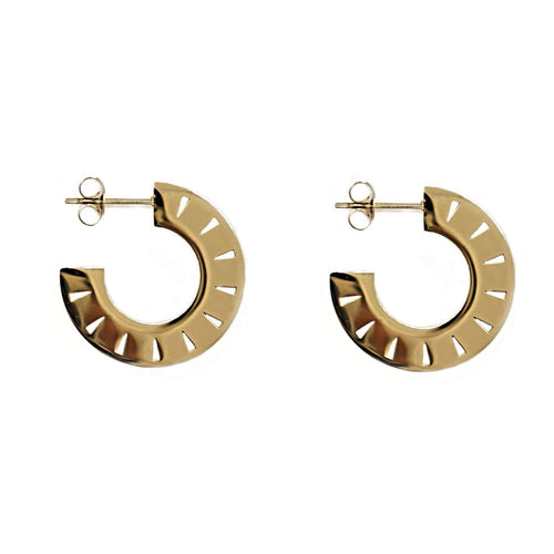 kora garro jewelry gold flat hoop earrings Rebecca