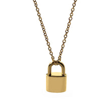 Load image into Gallery viewer, padlock necklace gold necklace personalized necklace Greta-Kora Garro