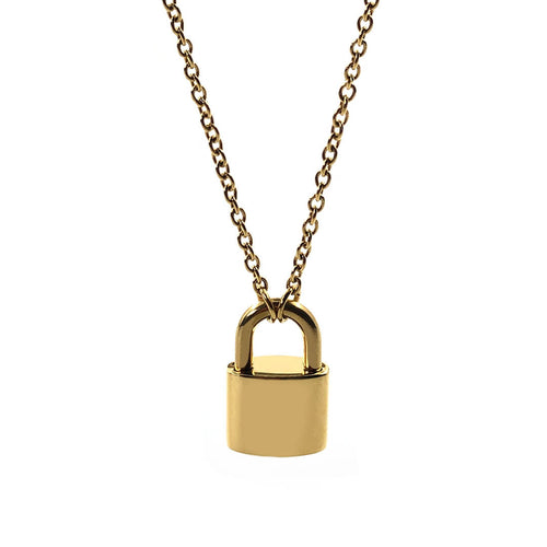 padlock necklace gold necklace personalized necklace Greta-Kora Garro