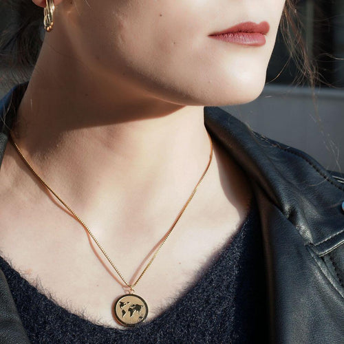 kora garro jewelry gold necklace earth Lani