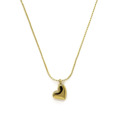heart necklace gold dainty necklace solid love koragarro Chloe 