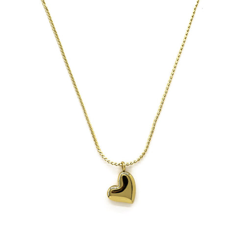 heart necklace gold dainty necklace solid love koragarro Chloe 