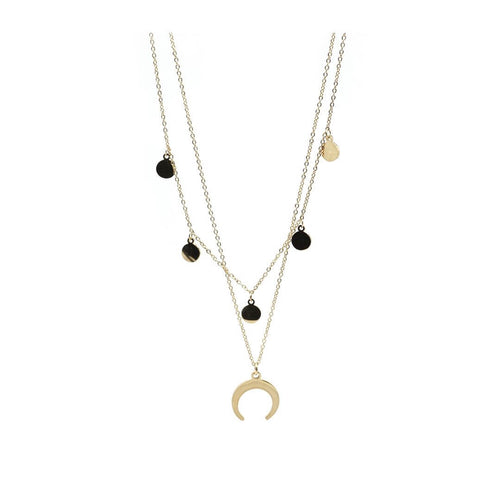 kora garro jewelry layered necklace set gold horn Estelle