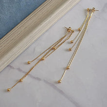 Load image into Gallery viewer, kora garro jewelry statement earring gold beaded tassel Reva