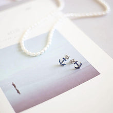 Load image into Gallery viewer, kora garro jewelry sterling silver stud earrings anchor Allyson