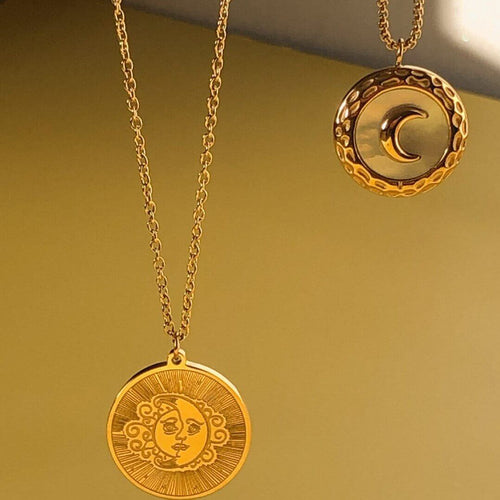 koragarro sun moon celestial necklace long necklace Celeste