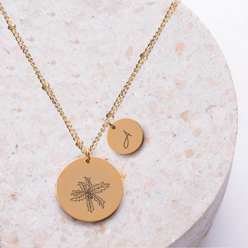 koragarro custom necklace name necklace intial necklace birth flower necklace