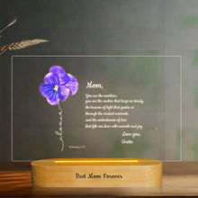 Load image into Gallery viewer, koragarro Birth Month Flower Custom Name table lamp, Mothers day gift,  Gift to Her, Unique Anniversary Birthday Gift
