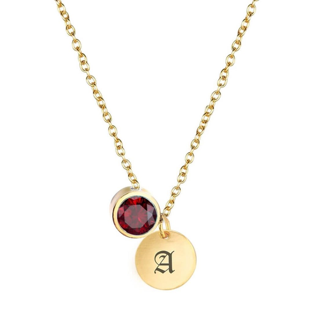 koragarro birthstone necklace custom initial necklace