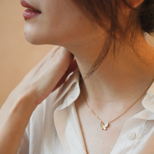 butterfly necklace natural shell necklace koragarro mirri