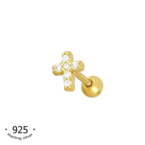 koragarro cartilage earring cross barbell earring 