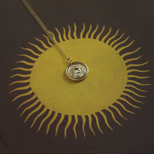 Load image into Gallery viewer, gold vermeil necklace celestial dainty necklace sun moon and star reversible pendant necklace koragarro jewelry