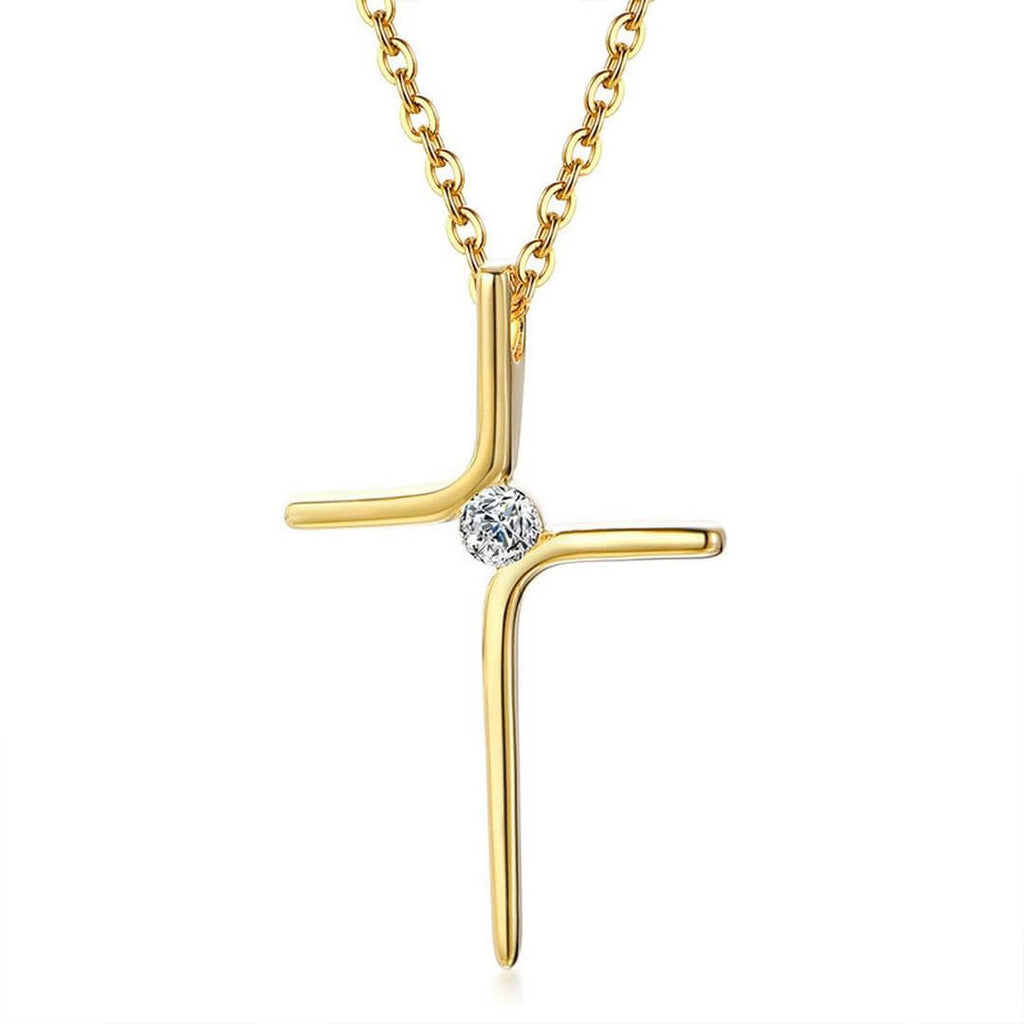 koragarro cross necklace gold cross necklace gentle