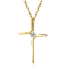 Load image into Gallery viewer, koragarro cross necklace gold cross necklace gentle