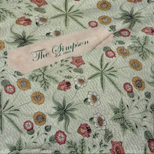Load image into Gallery viewer, koragarro Daisy Flower Field Custom Blanket, Vintage Green, William Morris vintage wall art pattern, April Birthday Gift to Mom, Grandparents