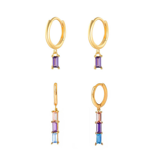 koragarro earring sets multi piercings set Morado 