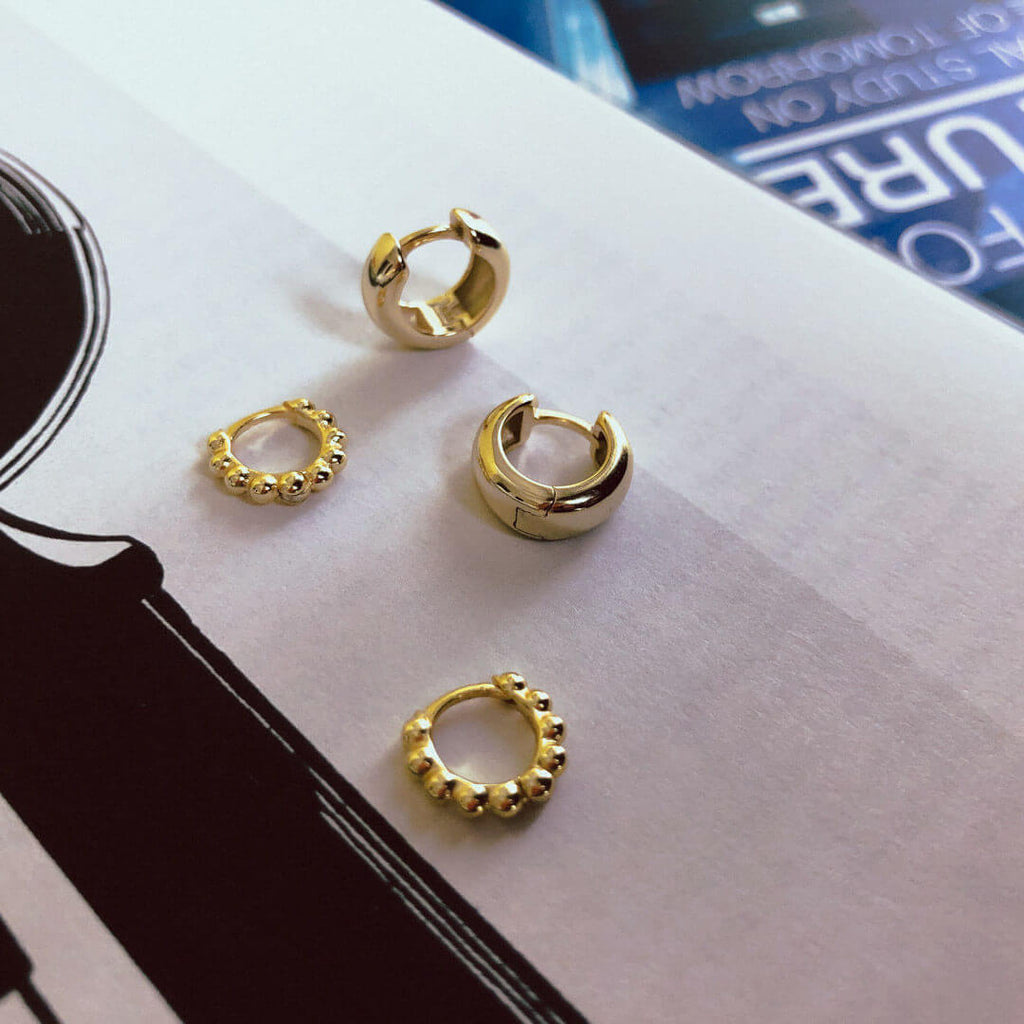 small gold hoop earrings gold vermeil hoops Mila- koragarro