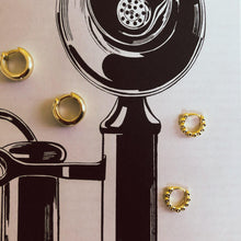 Load image into Gallery viewer, silver925 mini beaded hoops - koragarro