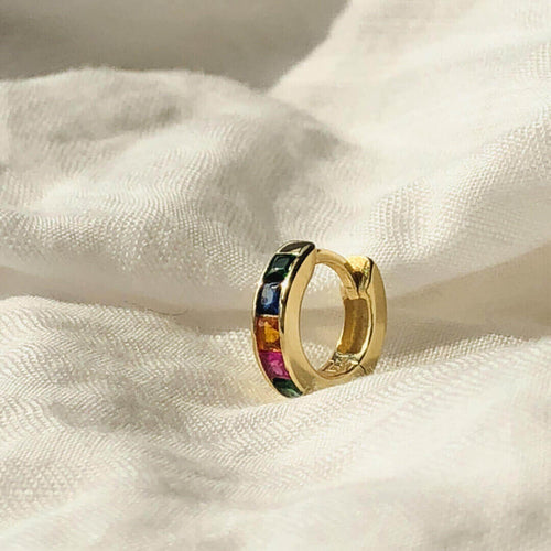 koragarro cartilage hoop helix tragus hoop rainbow hoop earring Lyn