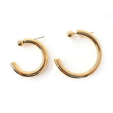 Load image into Gallery viewer, small hoop earring gold earrings  beaded open hoops koragarro kate