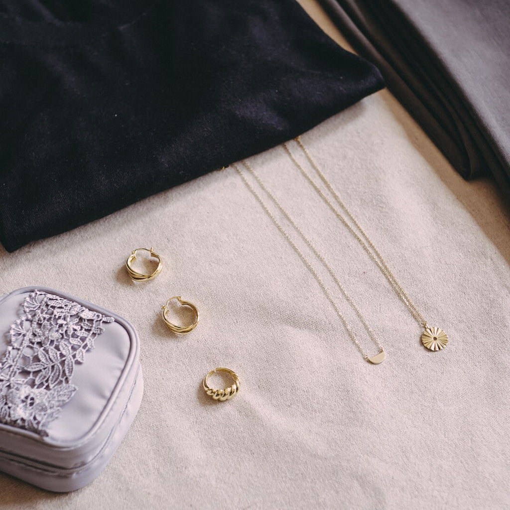 18k gold sterling silver gold vermeil jewelry set koragarro