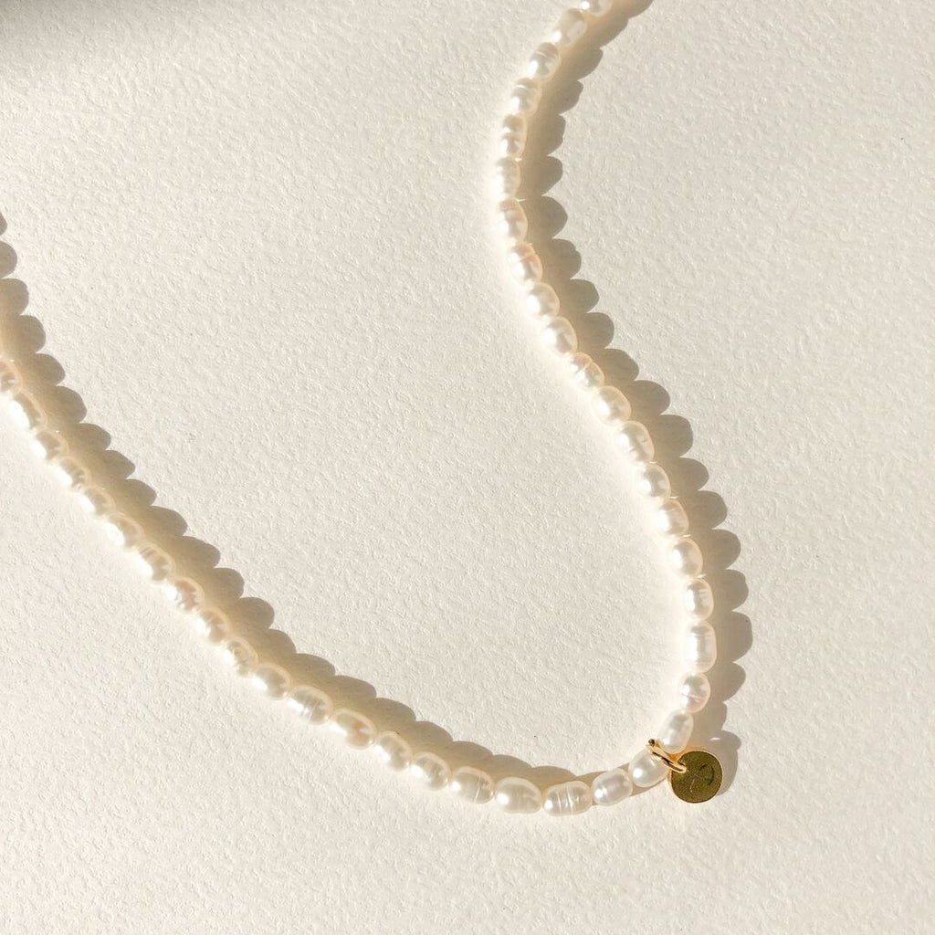koragarro custom pearl necklace personalized name choker 
