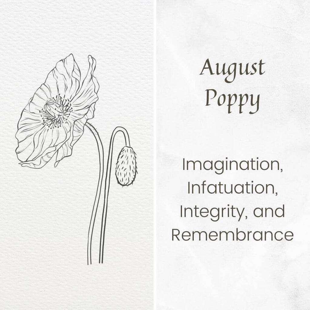 koragarro birth month flower August  custom Poppy necklace