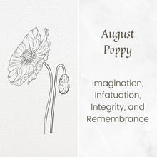 Load image into Gallery viewer, koragarro birth month flower August  custom Poppy necklace