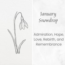 Load image into Gallery viewer, koragarro january birth month flower custom snowdrop necklace