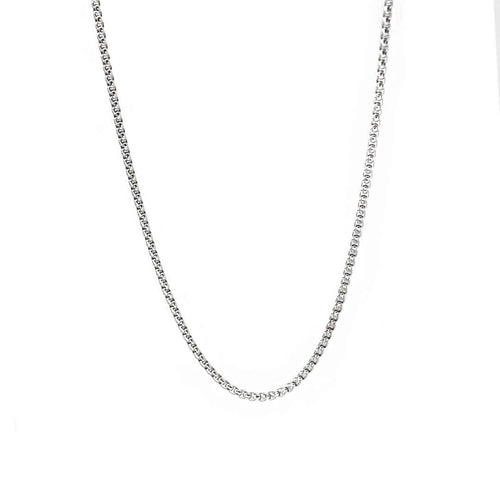 kora garro jewelry chain necklace round box 2mm chain necklace silver Kennedy