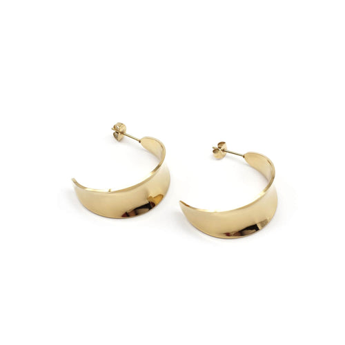 kora garro jewelry chunky gold hoop earrings open hoop earrings minimalist earrings mia